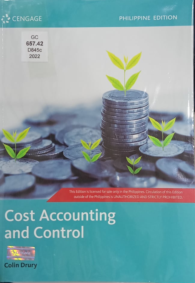 Book cover: Cost accounting and control