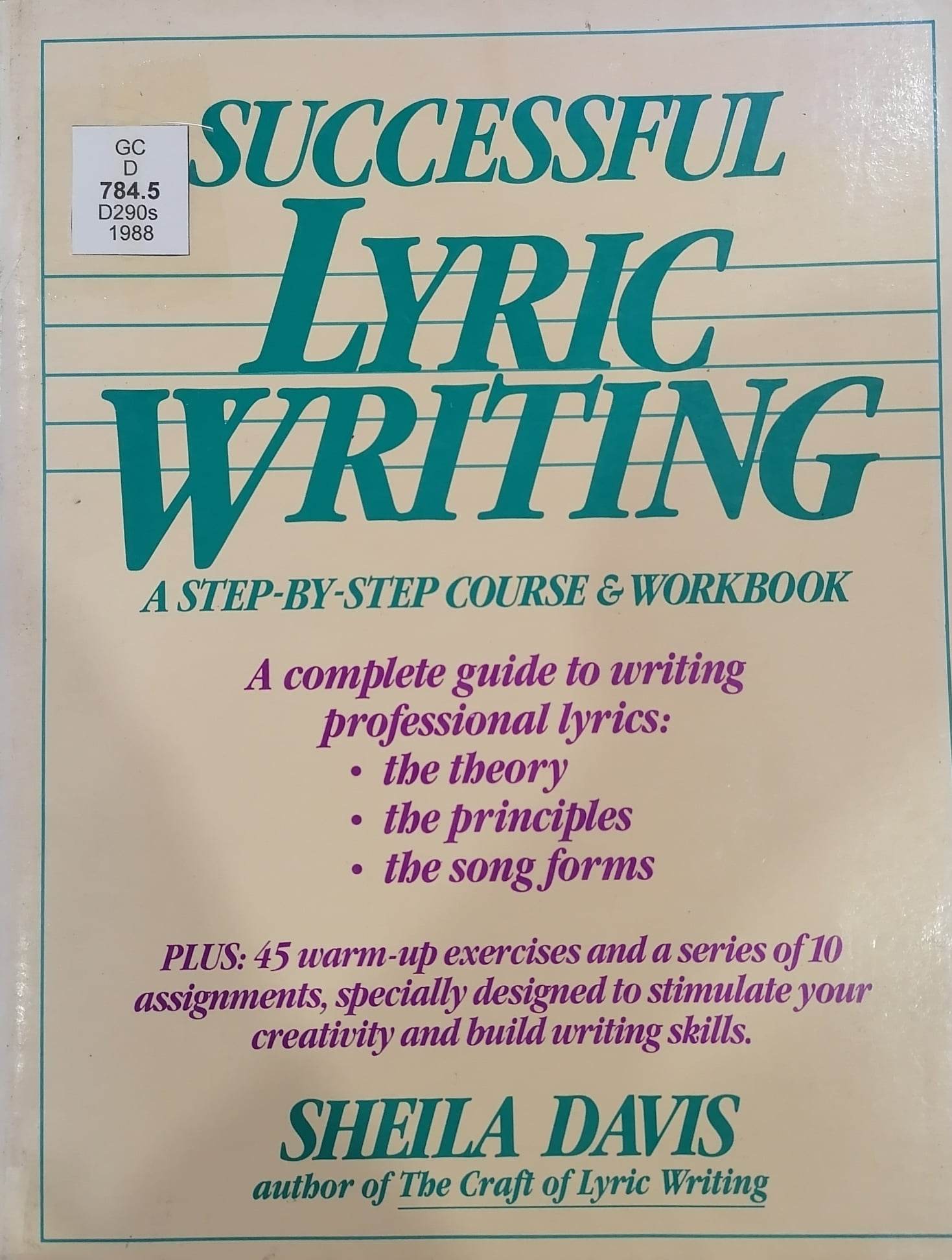 Book cover: Successful lyric writing: a step-by-step course and workbook