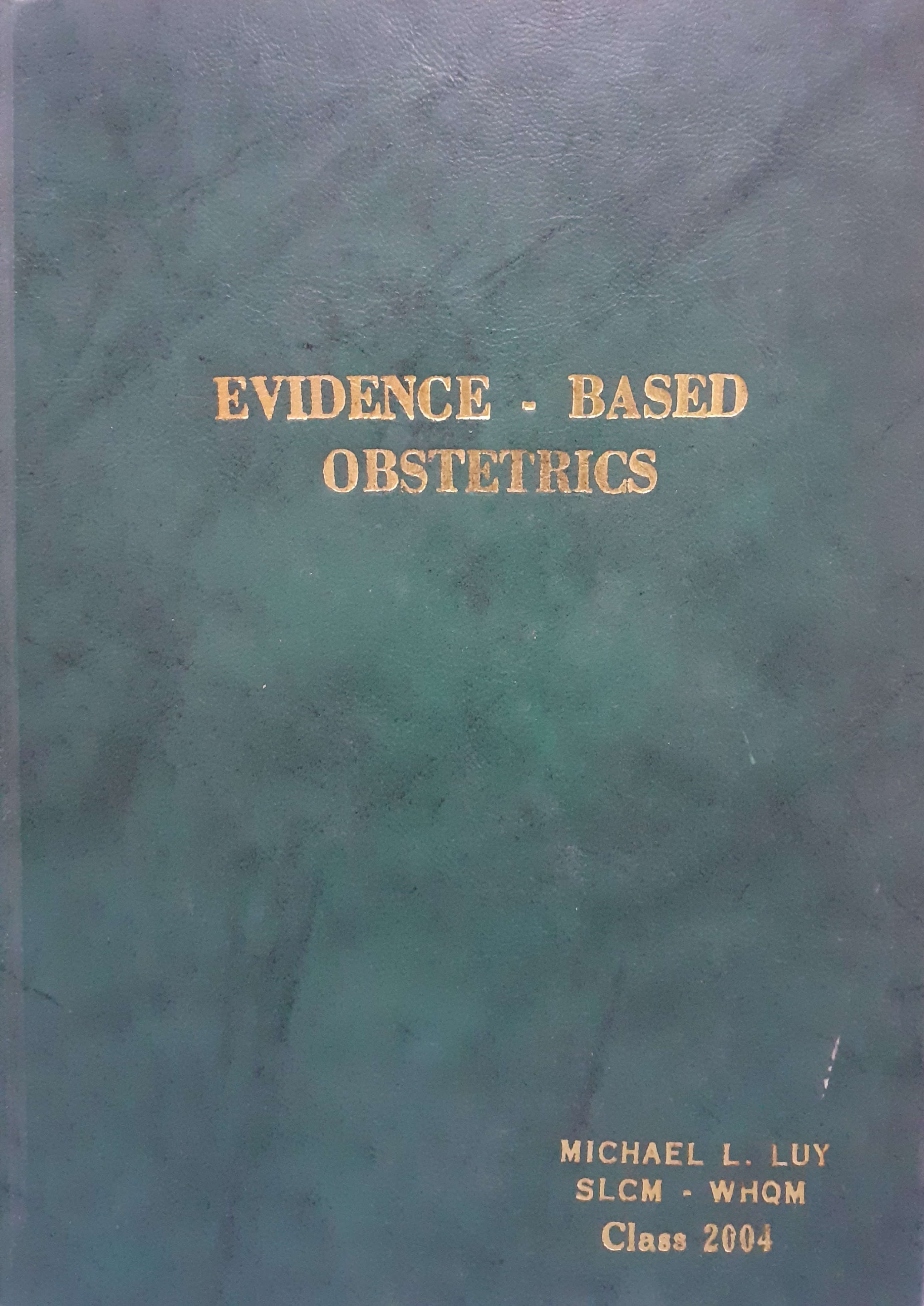 Book cover: Evidence-based obstetrics