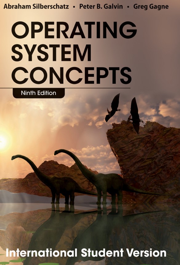 Book cover: Operating system concepts.