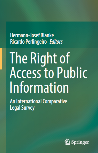 Book cover: The Right of access to public information : an international comparative legal survey