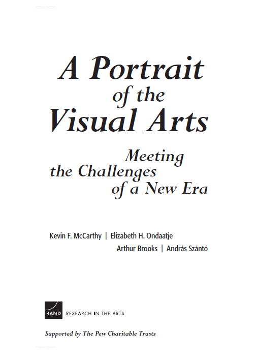 Book cover: A Portrait of the visual arts : meeting the challenges of a new era