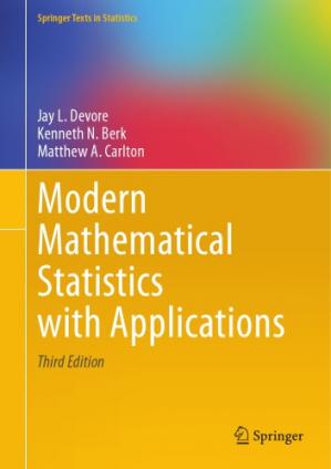 Book cover: Modern mathematical statistics with applications