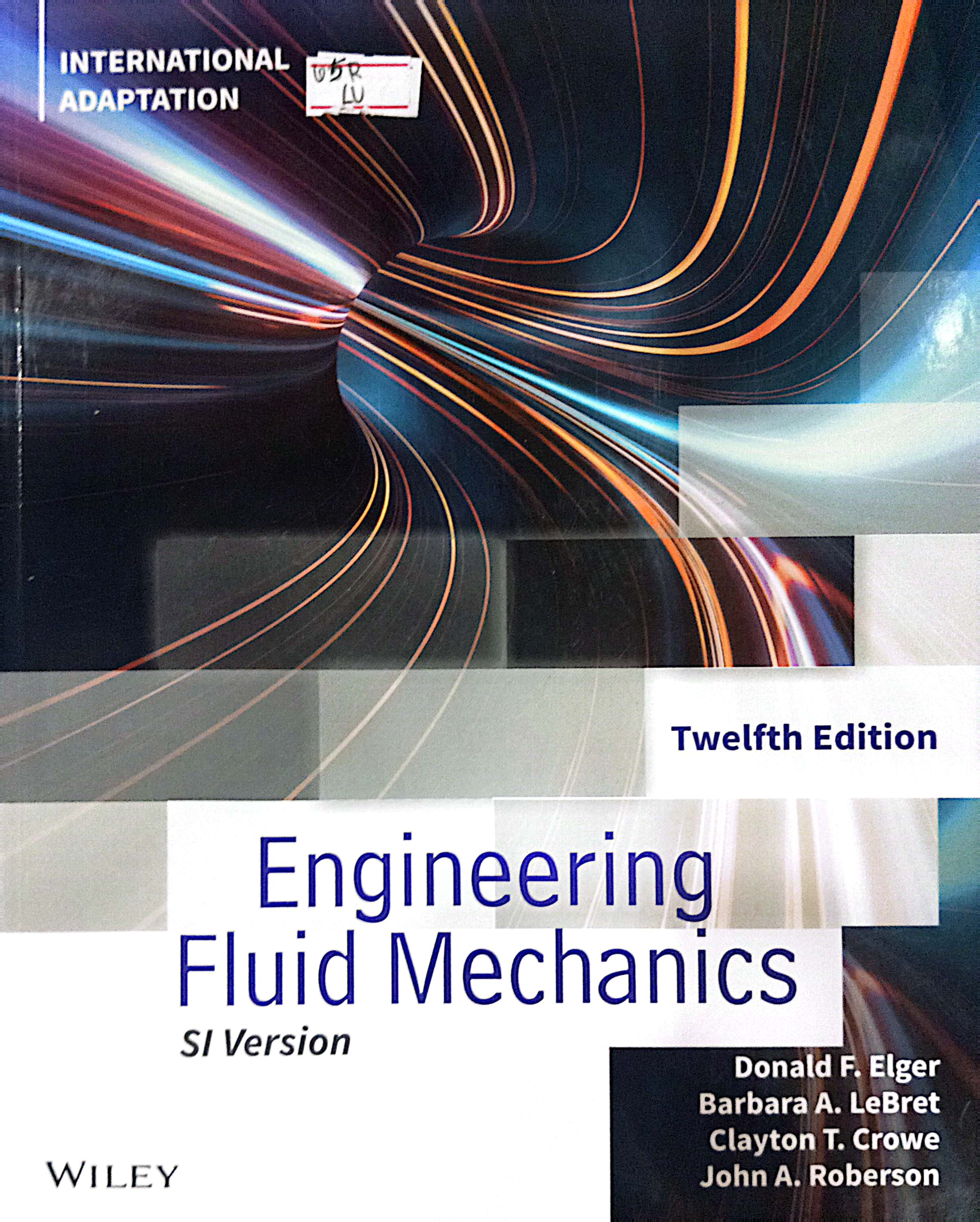 Book cover: Engineering fluid mechanics