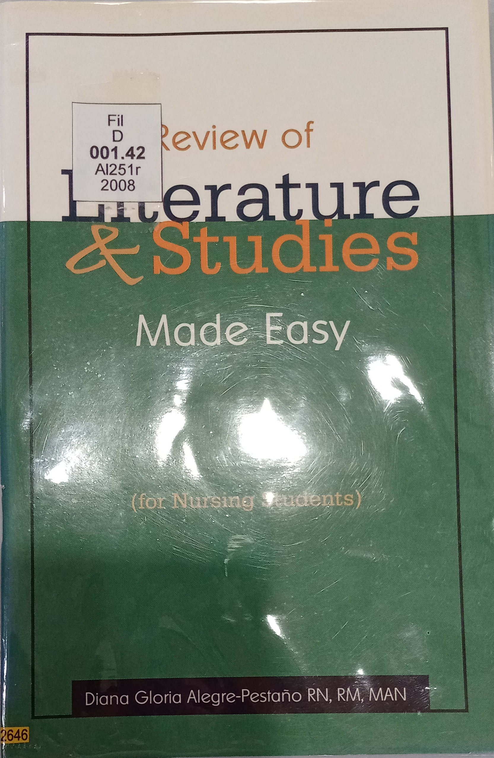 Book cover: Review of literature and studies made easy (for nursing students)