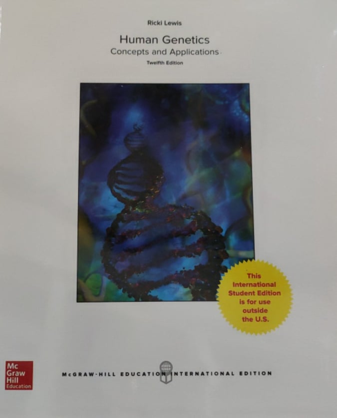 Book cover: Human genetics : concepts and appliations