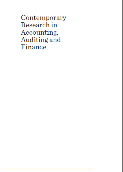 Book cover: Contemporary research in accounting, auditing and finance