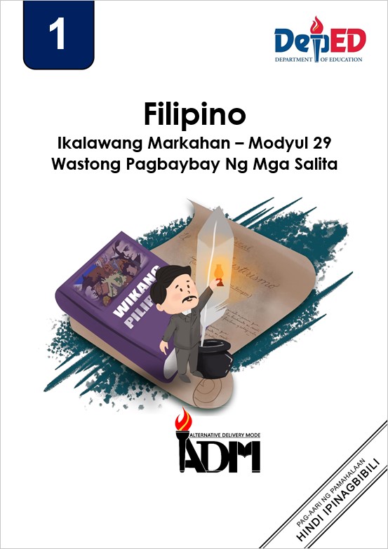 Book cover: Filipino : ikalawang markahan - modyul 29, wastong pagbaybay ng mga salita