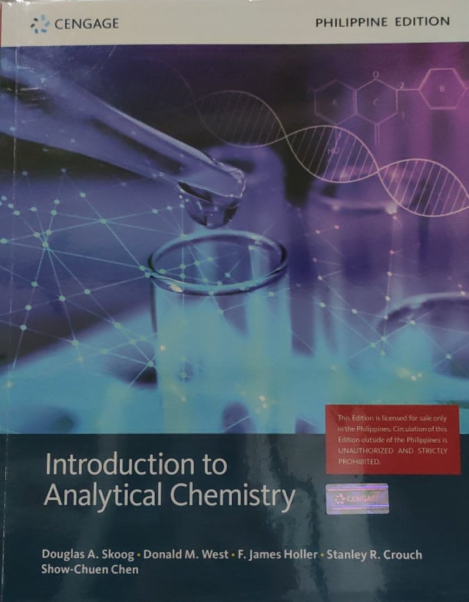 Book cover: Introduction to analytical chemistry