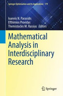 Book cover: Mathematical analysis in interdisciplinary research