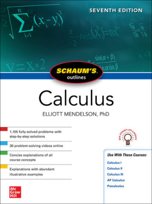 Book cover: Schaums outline of calculus