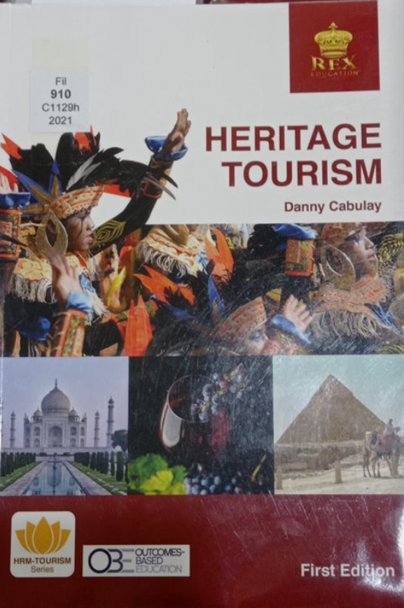 Book cover: Heritage tourism