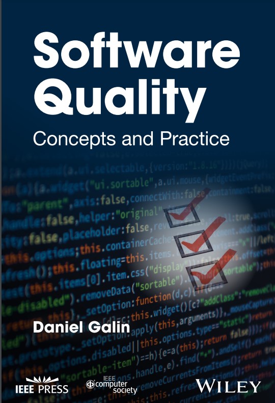 Book cover: Software quality : concepts and practice
