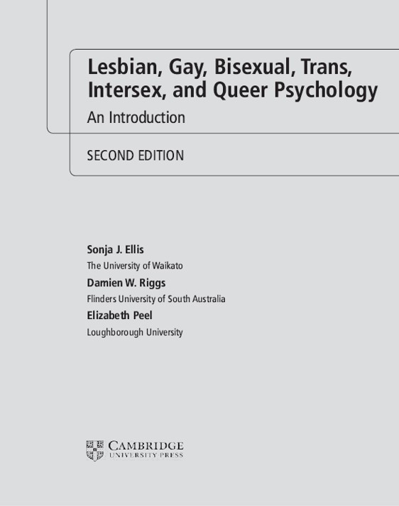 Book cover: Lesbian, gay, bisexual, trans, intersex, and queer psychology : an introduction