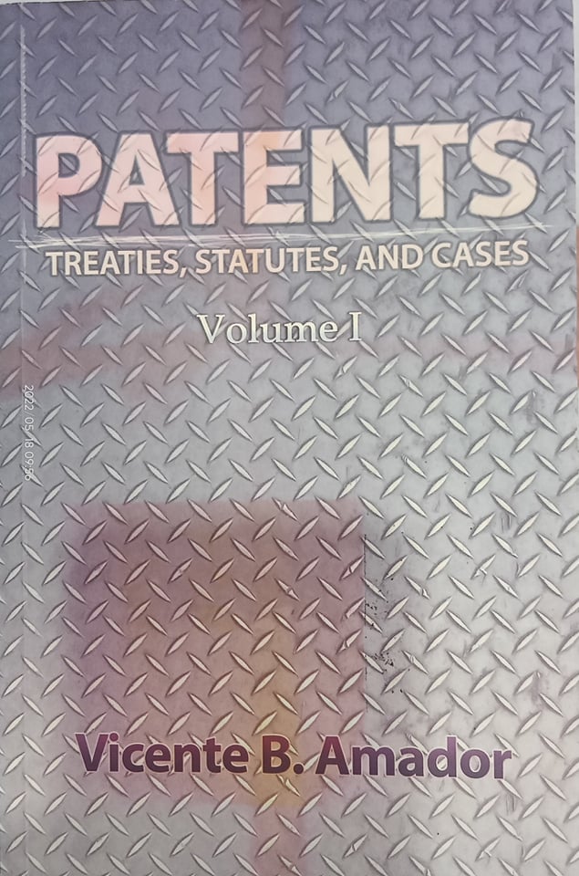 Book cover: Patents: treaties, statues and cases vol. I
