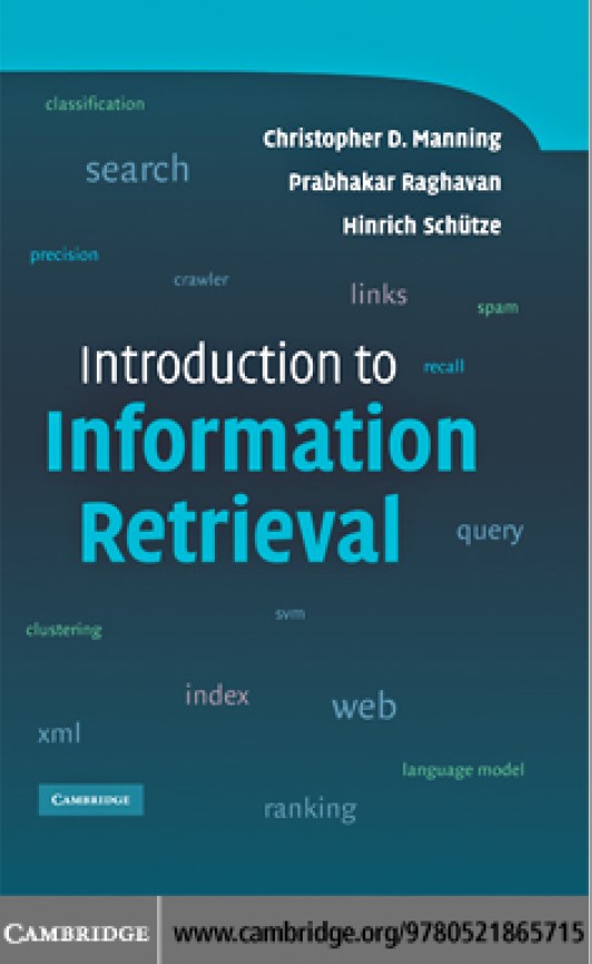 Book cover: Introduction to information retrieval