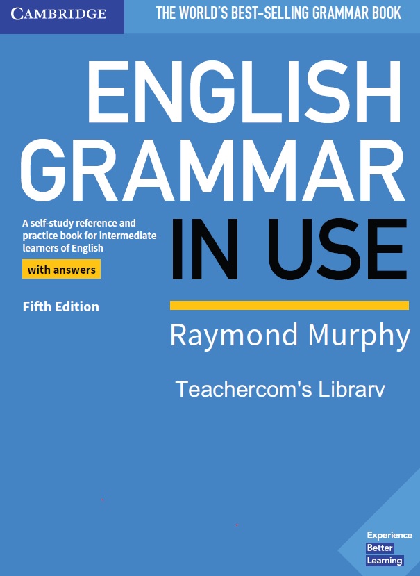 Book cover: English grammar in use: a self-study reference and practice book for intermediate learners of English.
