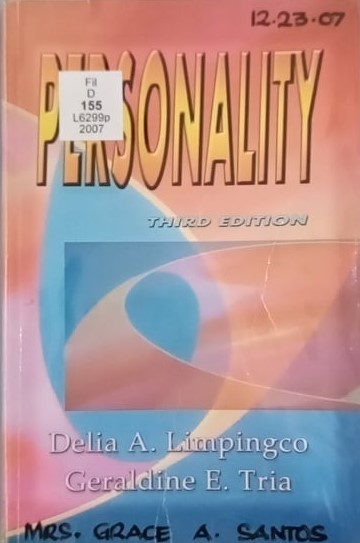 Book cover: Personality