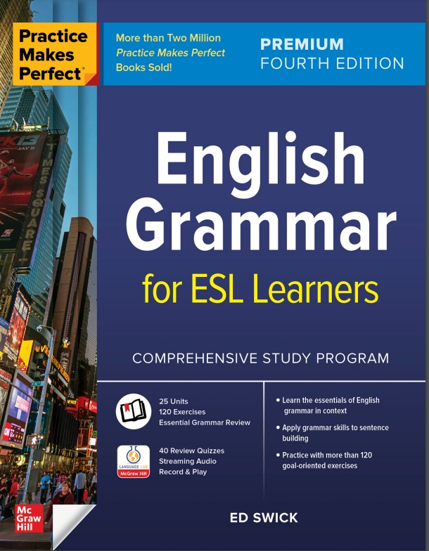 Book cover: English grammar for ESL Learners