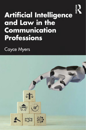 Book cover: Artificial intelligence and law in the communication professions