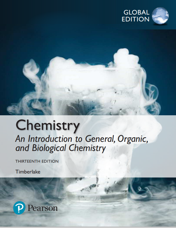 Book cover: Chemistry an introduction to general, organic, and biological chemistry
