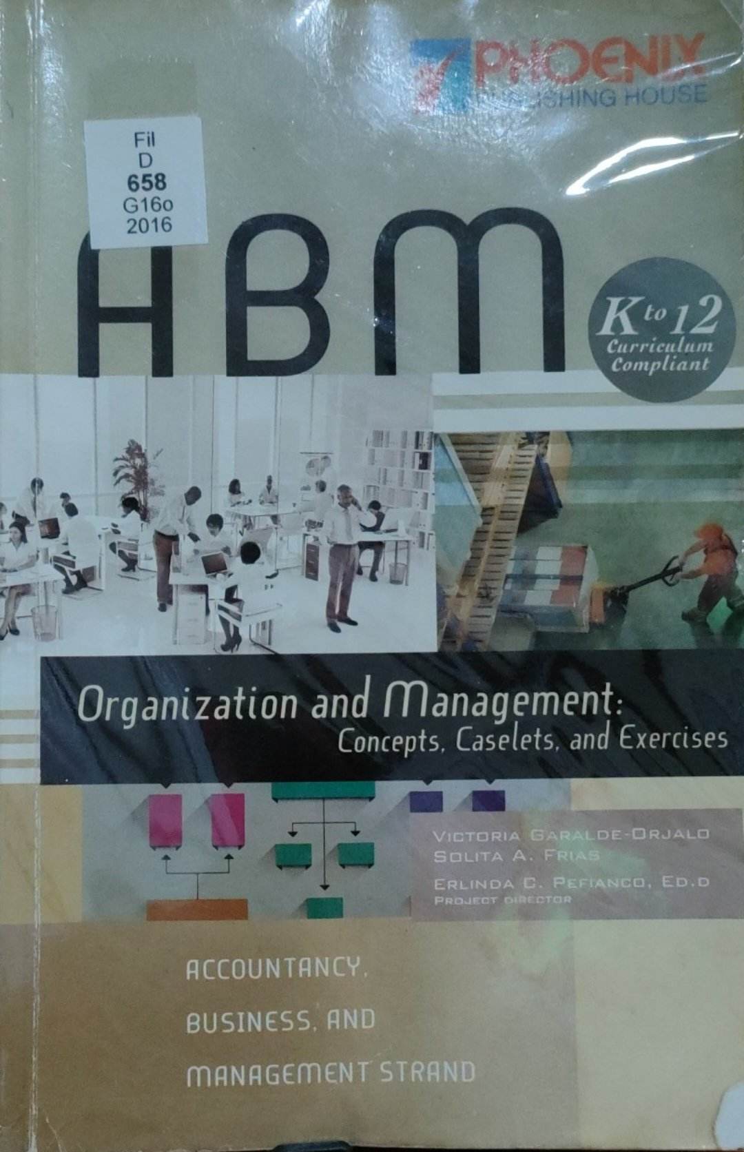 Book cover: Organization and management: concepts, caselets and exercises.