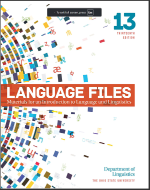 Book cover: Language files : materials for an introduction to language and linguistics