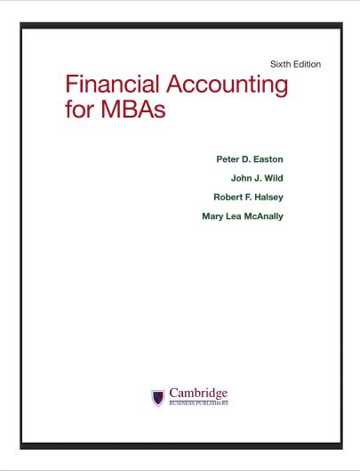 Book cover: Financial accounting for MBAs.