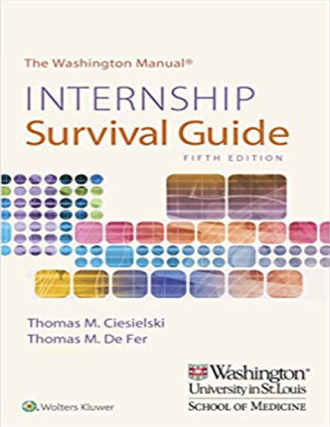 Book cover: The Washington manual internship survival guide.