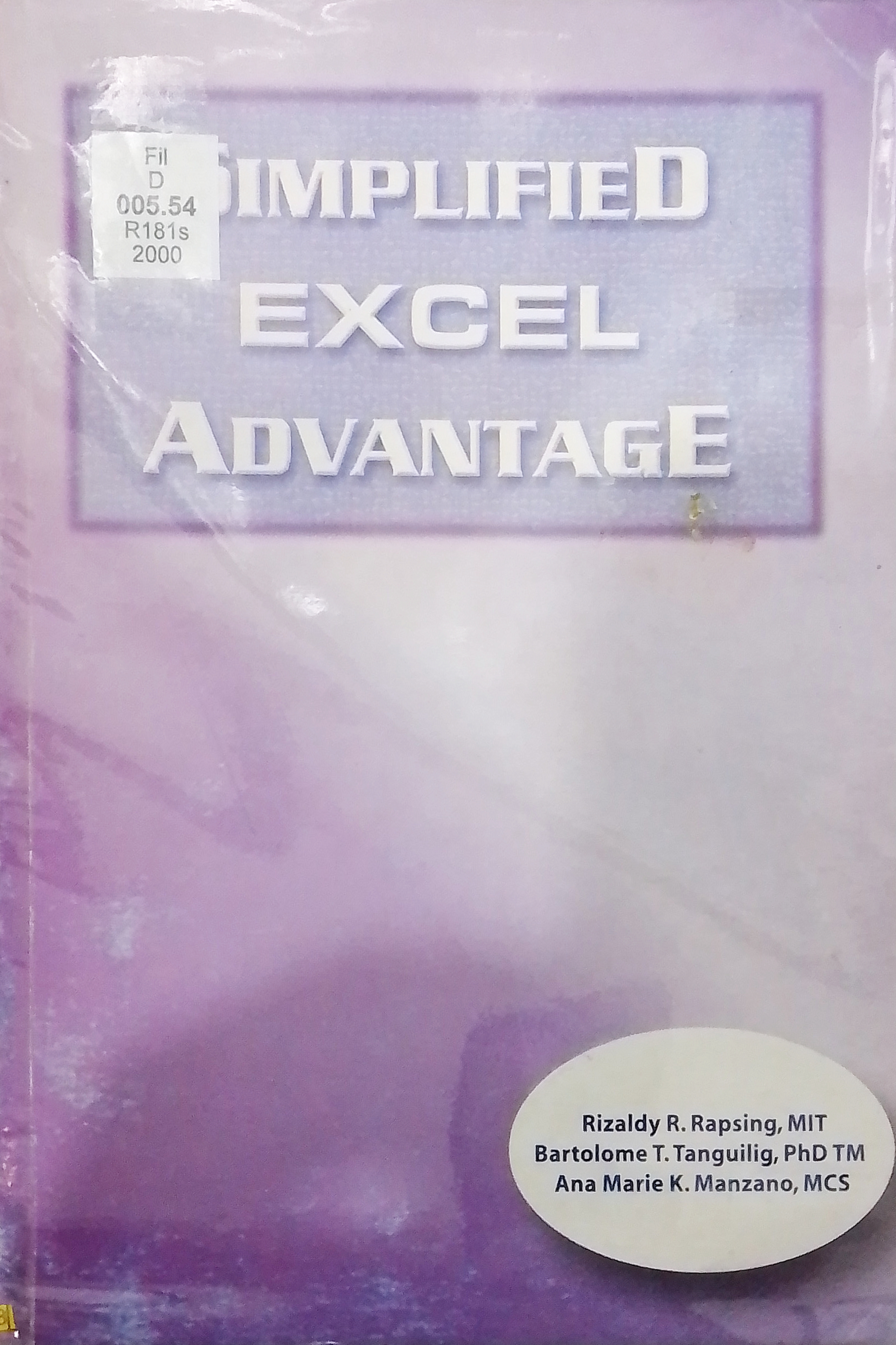 Book cover: Simplified excel advantage