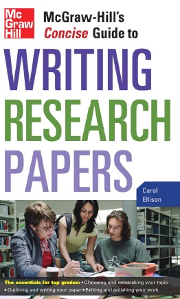 Book cover: Concise guide to writing research papers