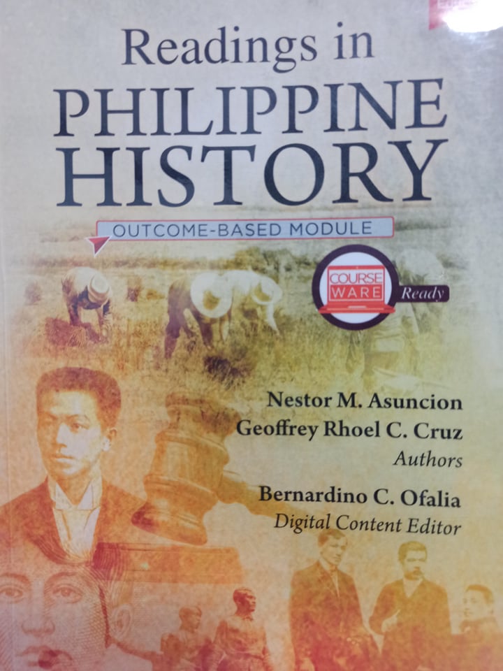 Book cover: Readings in philippine history
