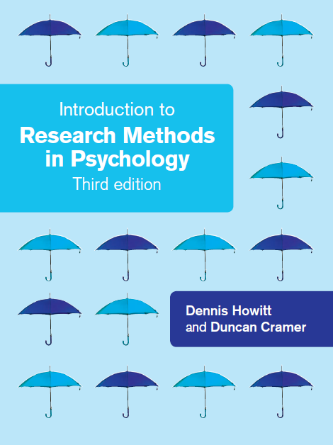 Book cover: Introduction to research methods in psychology