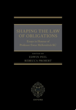 Book cover: Shaping the law of obligations