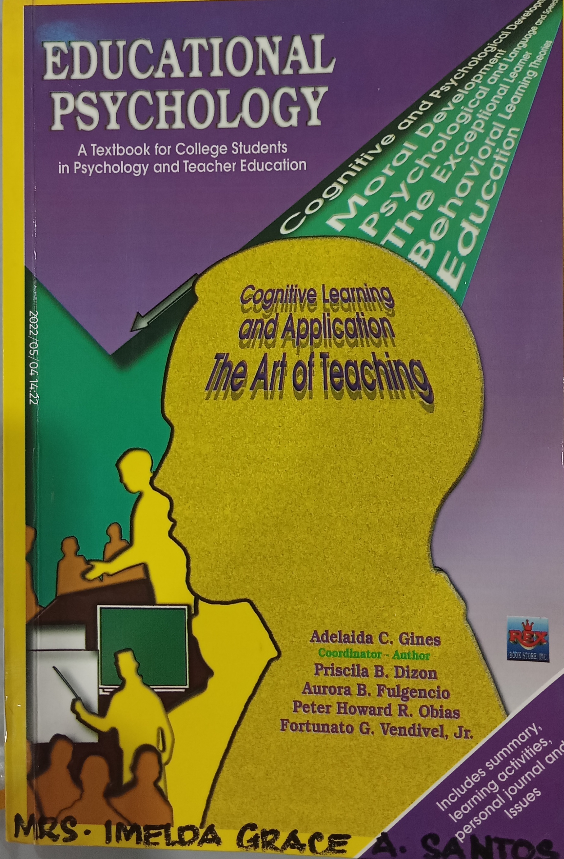 Book cover: Educational psychology: a textbook college students in psychology and teacher education