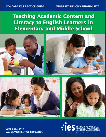 Book cover: Teaching academic content and literacy to English learners in elementary and middle school.