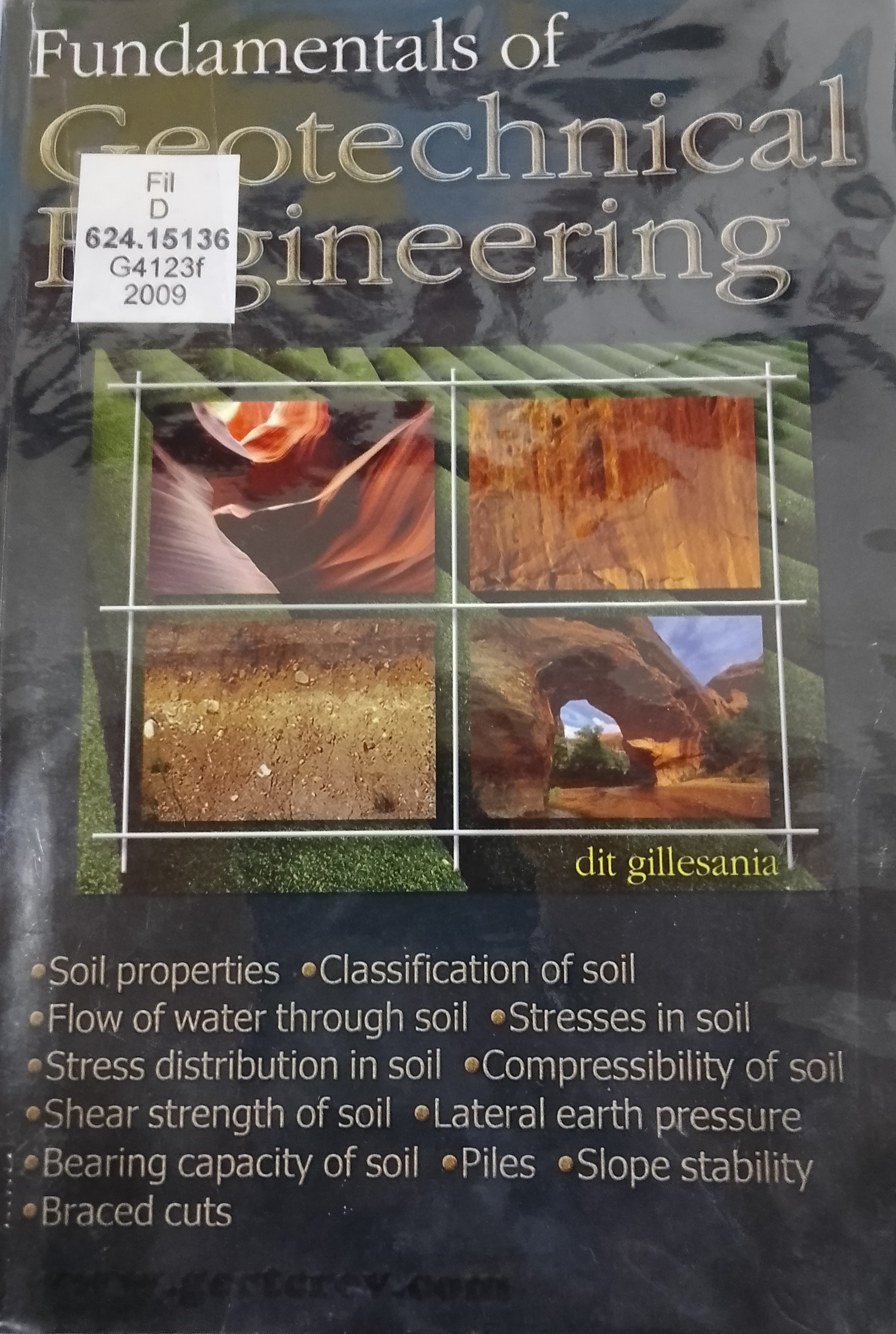 Book cover: Fundamentals of geotechnical engineering