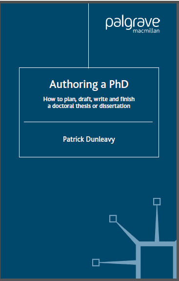 Book cover: Authoring a PhD : how to plan, draft, write, and finish a doctoral thesis or dissertation