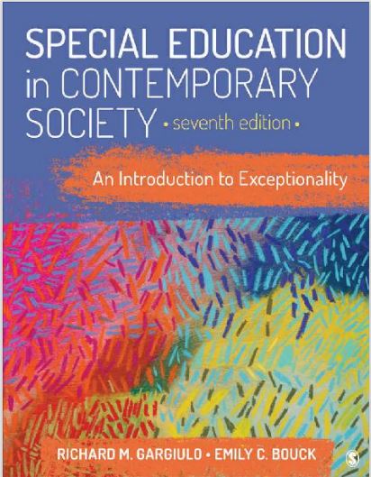 Book cover: Special education in contemporary society: an introduction to exceptionality.