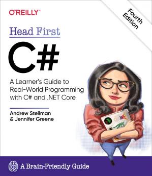 Book cover: Head first C# : a learners guide to real-world programming with C# and .NET core