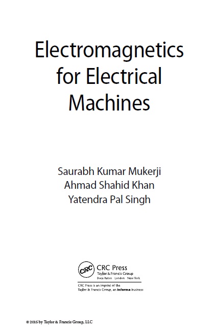 Book cover: Electromagnetics for electrical machine