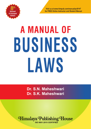 Book cover: A Manual of business laws