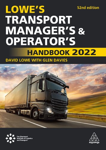 Book cover: Lowe's transport manager's & operator's handbook 2022.