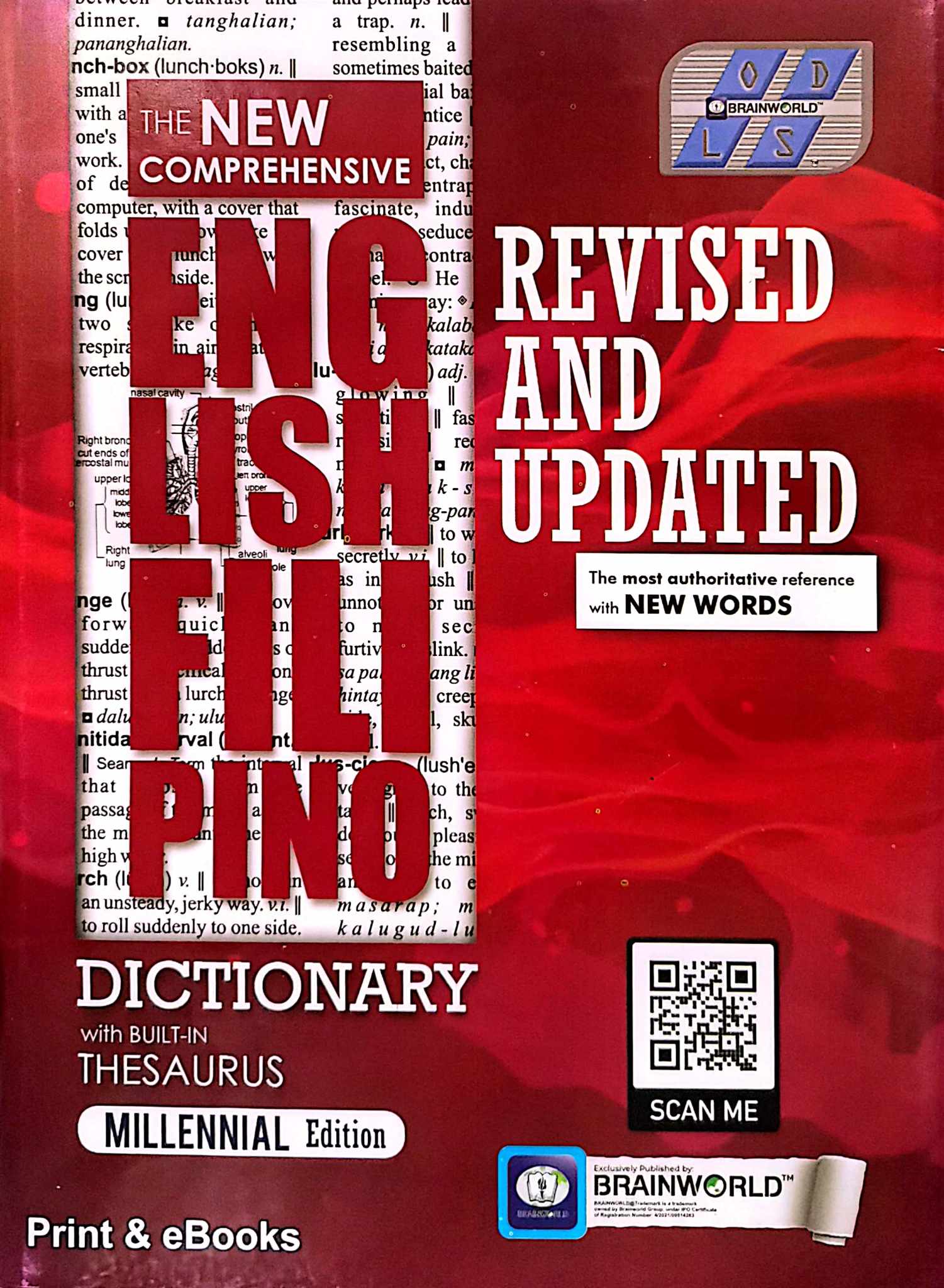 Book cover: The new comprehensive English-Filipino dictionary with built-in thesaurus big letter edition