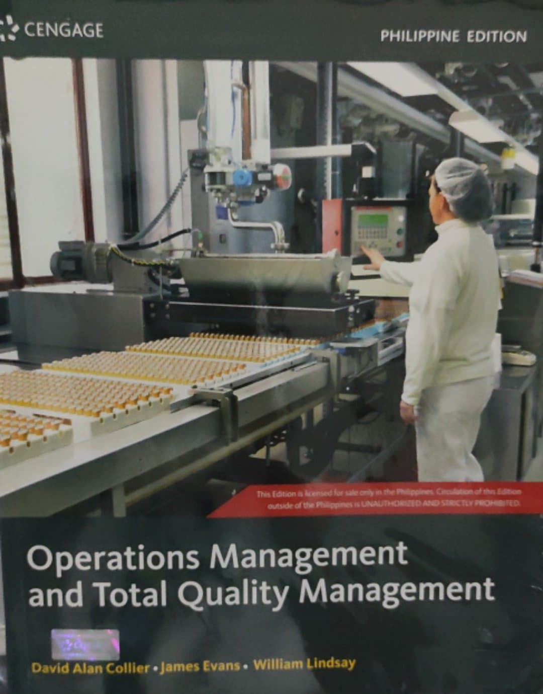 Book cover: Operations management and total quality management