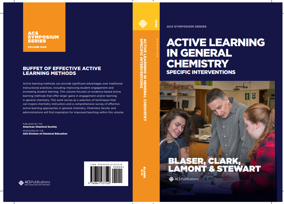 Book cover: Active learning in general chemistry specific interventions