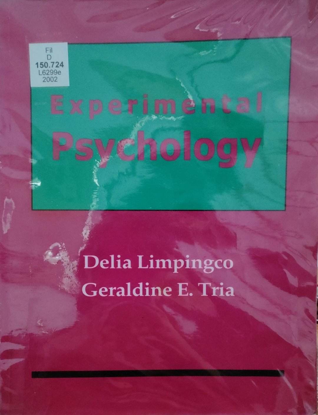 Book cover: Experimental psychology.