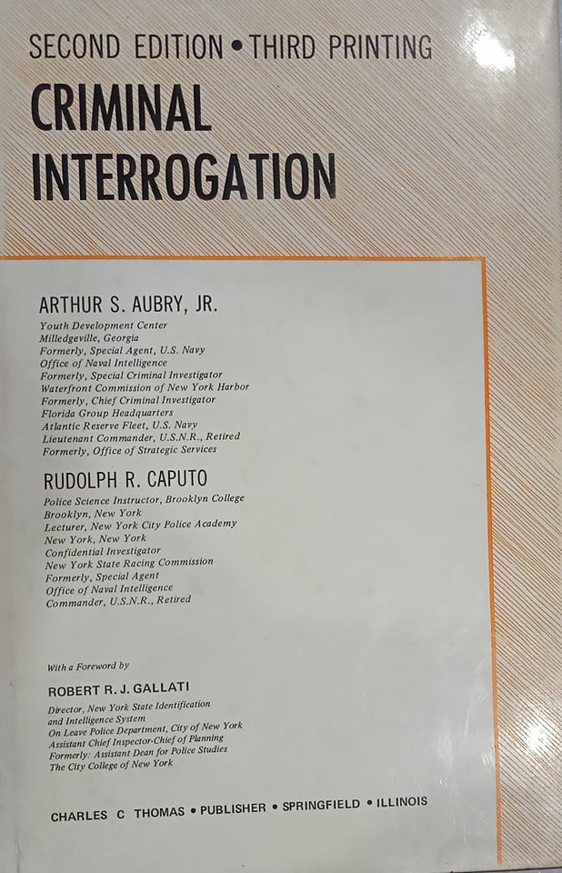 Book cover: Criminal interrogation