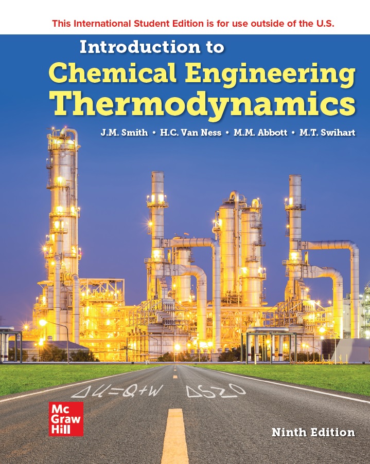 Book cover: Introduction to chemical engineering thermodynamics.