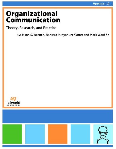 Book cover: Organizational communication: theory, research and practice